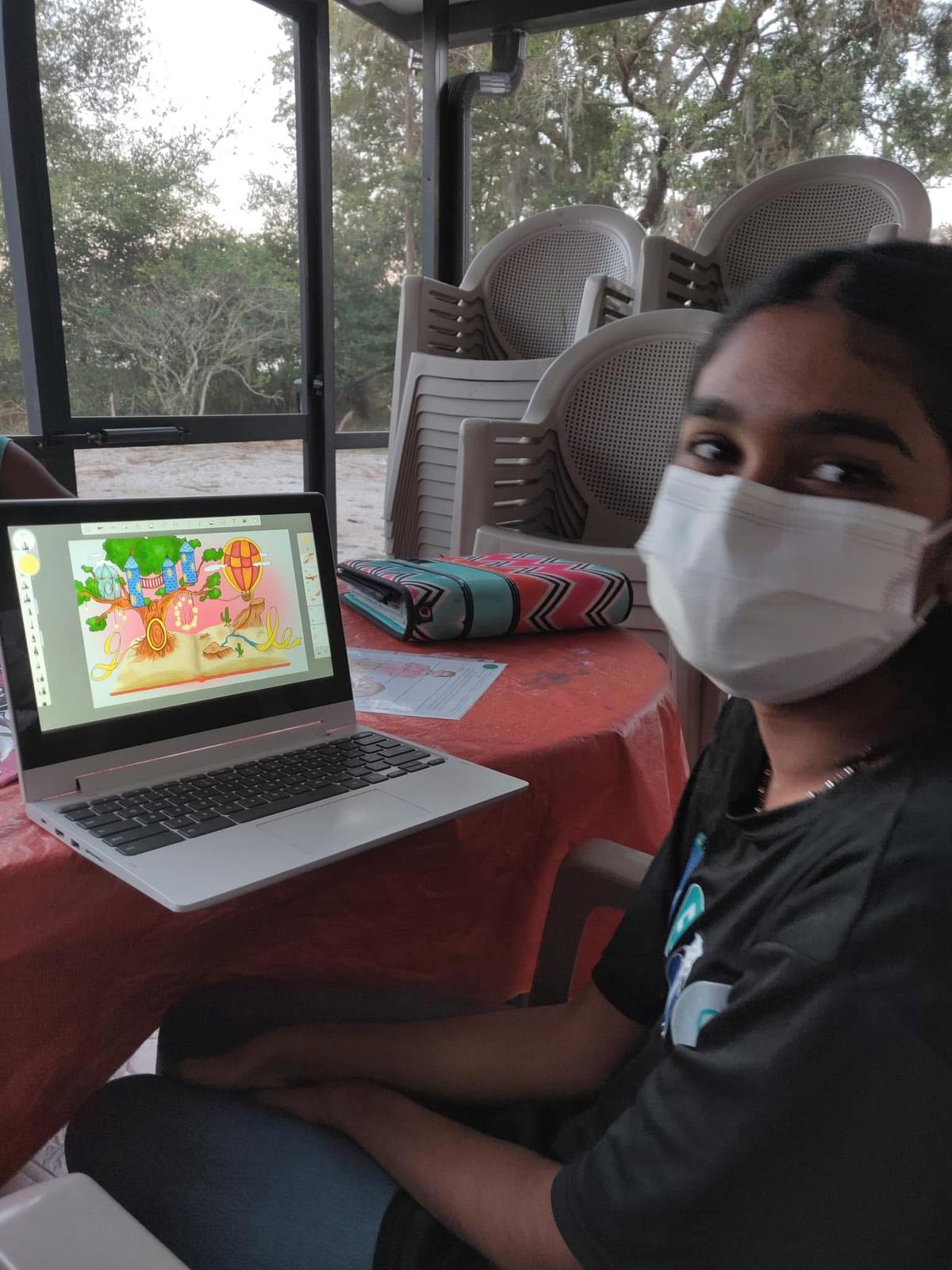 Online class student work