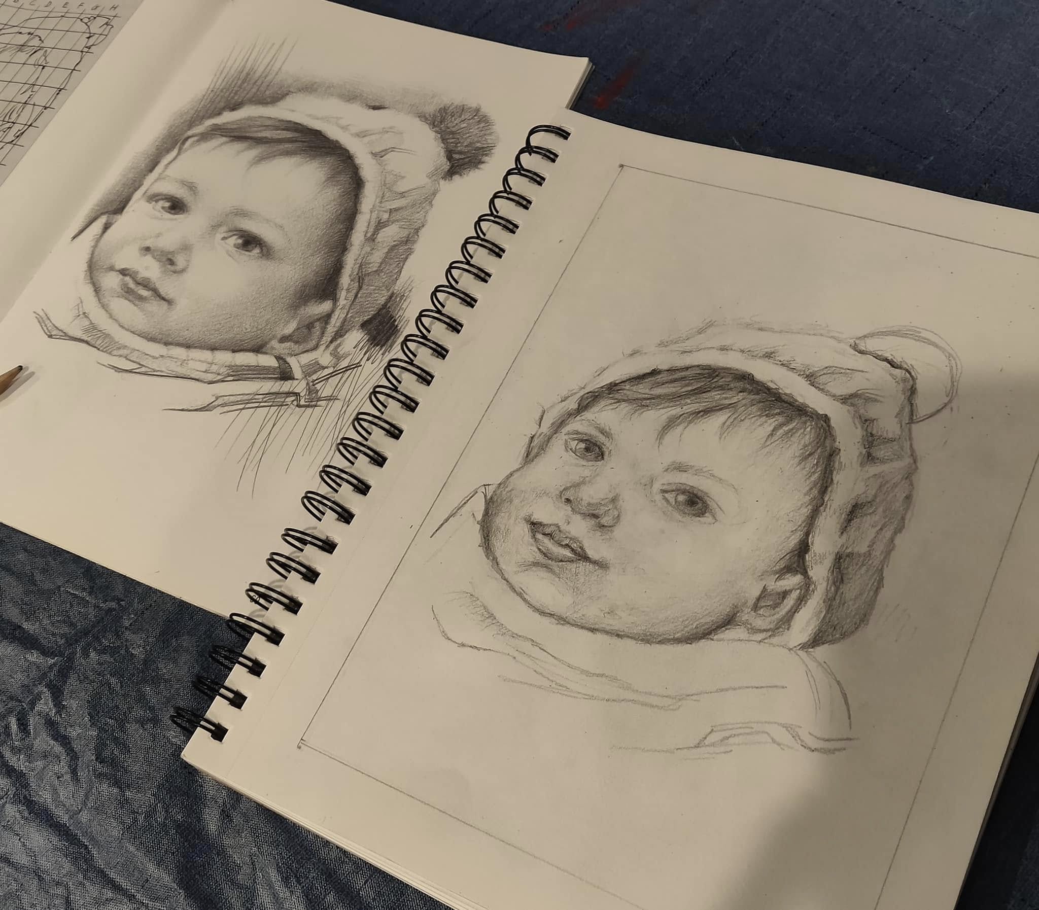 Student sketches and drawings