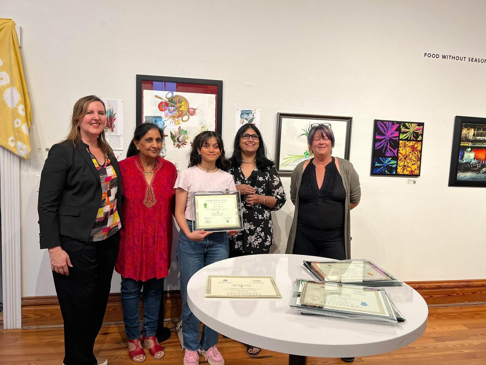 Certificate Presentation At City Arts Exhibition